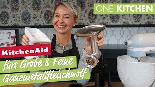 KitchenAid Ganzmetallfleischwolf 5KSMMGA  fürs Grobe und Feine  by One Kitchen [upl. by Forlini]