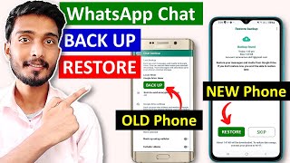 How to Backup amp Restore WhatsApp message  How to Transfer WhatsApp Chat from Old phone to New phone [upl. by Persian]