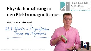 Diamagnetismus Paramagnetismus Ferromagnetismus Physik Elektromagnetismus Vorlesung Kapitel 251 [upl. by Elleniad]