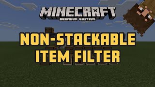 How To Make An Automatic Item Sorter amp NonStackable Filter  Minecraft Bedrock 116100 [upl. by Jehoash]