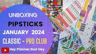 💜 PIPSTICKS  CLASSIC PRO CLUB PACK  January 2024 UNBOXING [upl. by Einnep343]