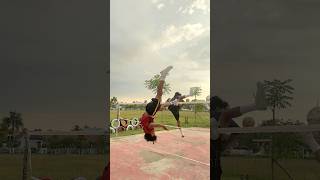 Tendagan salto di atas Block 😳rollspike salto sepaktakraw [upl. by Asim889]