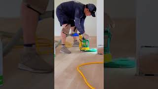 Wood flooring refinished floorprep floorcovering home itstimetofinishthework flooring [upl. by Nirra]