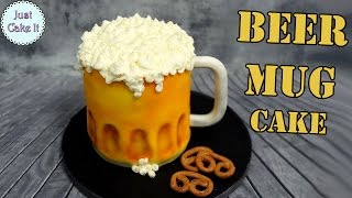 How to make beer mug 3d cake [upl. by Anaizit670]