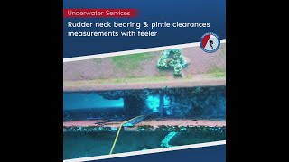 Rudder neck bearing amp pintle clearances measurements with feeler  Diving Status [upl. by Naej]