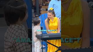 This 3 year old asks if I know “Amazing Grace and Steals The Show karolinaprotsenko cute singer [upl. by Eyt]