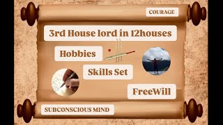 3rd house lord in all houses  3rd house in 12 houses  3rd lord in different houses  astrologer [upl. by Isied499]