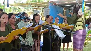 sangkakala voice menyanyikan lagu yesus termanis pada misa syukur imamat Rm aris [upl. by Saimon531]