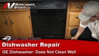 GE Dishwasher Repair  Does Not Clean Well  Spray arm [upl. by Hattie]