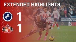 Extended Highlights  Millwall FC 1  1 Sunderland AFC [upl. by Yerhpmuh]