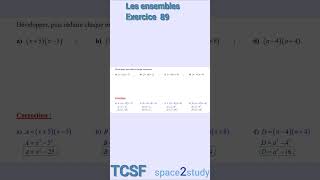 Exercice 89 Les ensembles TCSF Maths [upl. by Bax]