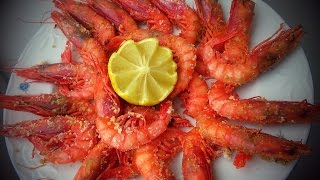 Gambas rojas a la plancha [upl. by Ignaz]