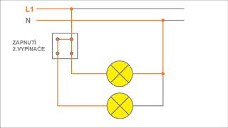 Zapojení dvojitého vypínače č 5 schéma [upl. by Gelhar174]