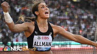 American Valarie Allman dominates discus for Diamond League championship crown  NBC Sports [upl. by Kathye]