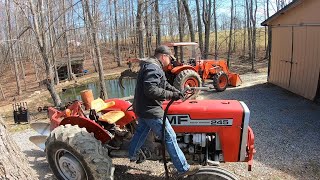 Massey Ferguson 245 doing what it does best Turn Plowing [upl. by Gerstner701]