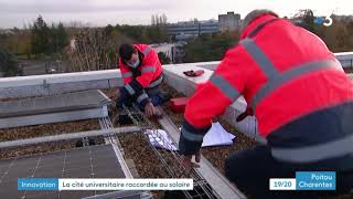 Poitiers  une centrale photovoltaïque sur le campus de luniversité [upl. by Aehtela]