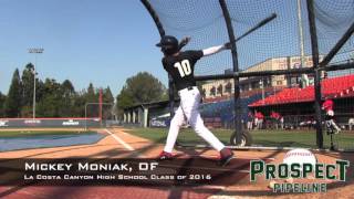 Mickey Moniak Prospect Video OF La Costa Canyon High School Class of 2016 USABaseball [upl. by Adnilasor472]