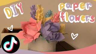 how to make paper flowers  based on easy and popular TikTok tutorials [upl. by Dinnage]