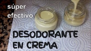 Cómo hacer un DESODORANTE CASERO EN CREMA receta [upl. by Irem3]