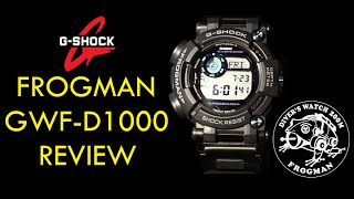 REVIEW Casio G Shock Frogman GWFD1000 Solar Atomic Digital Dive Watch [upl. by Adnil]