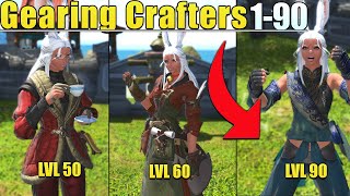 How to gear FFXIV craftersgatherers in FFXIV 190 [upl. by Graybill910]