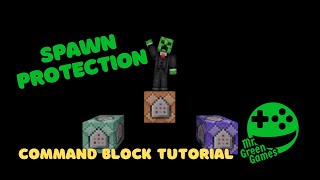 Simple Spawn Protection  Command Block Minecraft BedrockEdition [upl. by Krueger277]