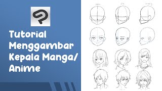 Tutorial Cara gambar kepala MangaAnime [upl. by Scotti]