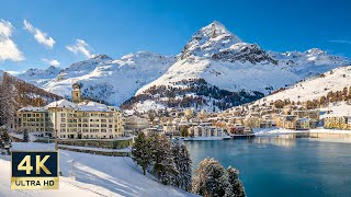 St Moritz Switzerland 🇨🇭 4K Winter Walking Tour 2024 [upl. by Winnie]