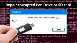 How To Fix Corrupted USB Drive Or SD Card In Windows Computer [upl. by Hairym]