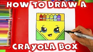 How to Draw a Crayon Box Step by Step Easy and Cute [upl. by Camila]