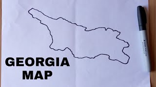 How To Draw Map Of Georgia [upl. by Jacki]