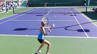 Martina Hingis vs Belinda Bencic Practice Match Court Level View  WTA Swiss Tennis Girl Training [upl. by Nafri]