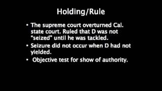 California v Hodari Case Summary for Law School [upl. by Thedric]