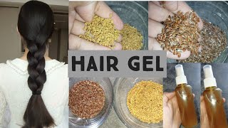 Flaxseeds Alsi amp Funugreek seeds meethi Dana gel for hairs Best Hair gel hairgelhairgrowth [upl. by Drusie104]