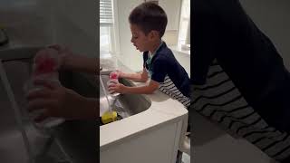 Dad’s Surprise Chore Son Has to Wash ALL the Dishes short shorts shortvideo funny [upl. by Arodnahs]