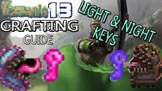 Terraria 13 Crafting Guide KEY OF LIGHT amp NIGHT SPAWN HALLOWED amp CRIMSON MIMICS [upl. by Chrysler369]