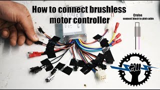 How to connect brushless motor controller wires 250W 36V Wire assemblies [upl. by Gorlin]