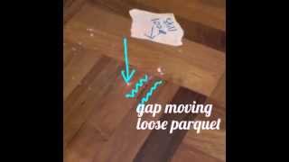 Parquet HomeDiY 123  How to repair wood parquet floor gaps cracks part 1 [upl. by Pomfrey]