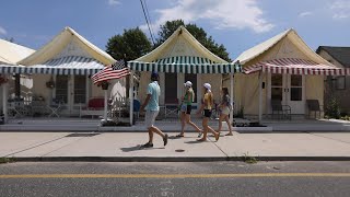 Ocean Grove’s tent city population a little lighter this season [upl. by Tremaine]