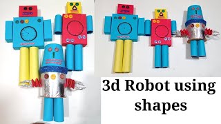 Make robot using shape  robot with geometry shape  math shape model [upl. by Elylrac]