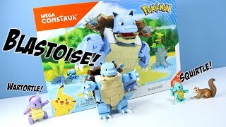 MEGA Construx Pokemon Blastoise Wartortle and Squirtle [upl. by Ataynik]