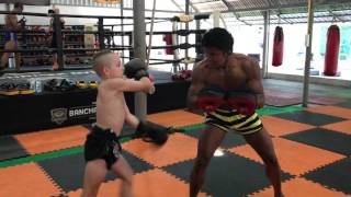 Buakaw traning Muay Thai for kids [upl. by Selym]