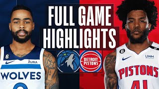 TIMBERWOLVES at PISTONS  FULL GAME HIGHLIGHTS  January 11 2023 [upl. by Sices]