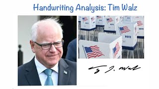 Handwriting Analysis of Tim Walz VP Candidate VoteKamala graphology TimWalz [upl. by Cohette]