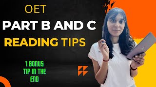 Mastering OET Reading  Top Tips for OET Part B and C Reading [upl. by Jary]