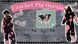 Crocheting A Pig onesie [upl. by Cleo]