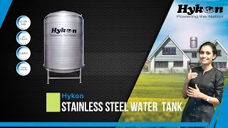 STAINLESS STEEL WATER TANK II HYKON INDIA LIMITED [upl. by Grace]