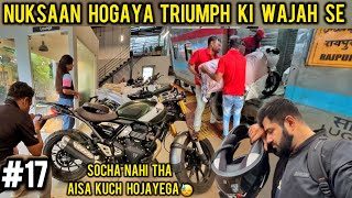 Bike Ko PARCEL Karna Pad Gaya TRAIN Mai😓To Hyderabad Ep17 Triumph Scrambler 400 X  Sagar Tumkur [upl. by Laeira]