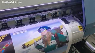 OnePrint Low Cost Small Digital Vinyl Banner Printing Machine with XP600 [upl. by Anitsihc]