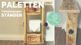 Toilettenpapierhalter aus Paletten  Upcycling DIY  Klopapierhalter selber machen  Anleitung [upl. by Uttica]